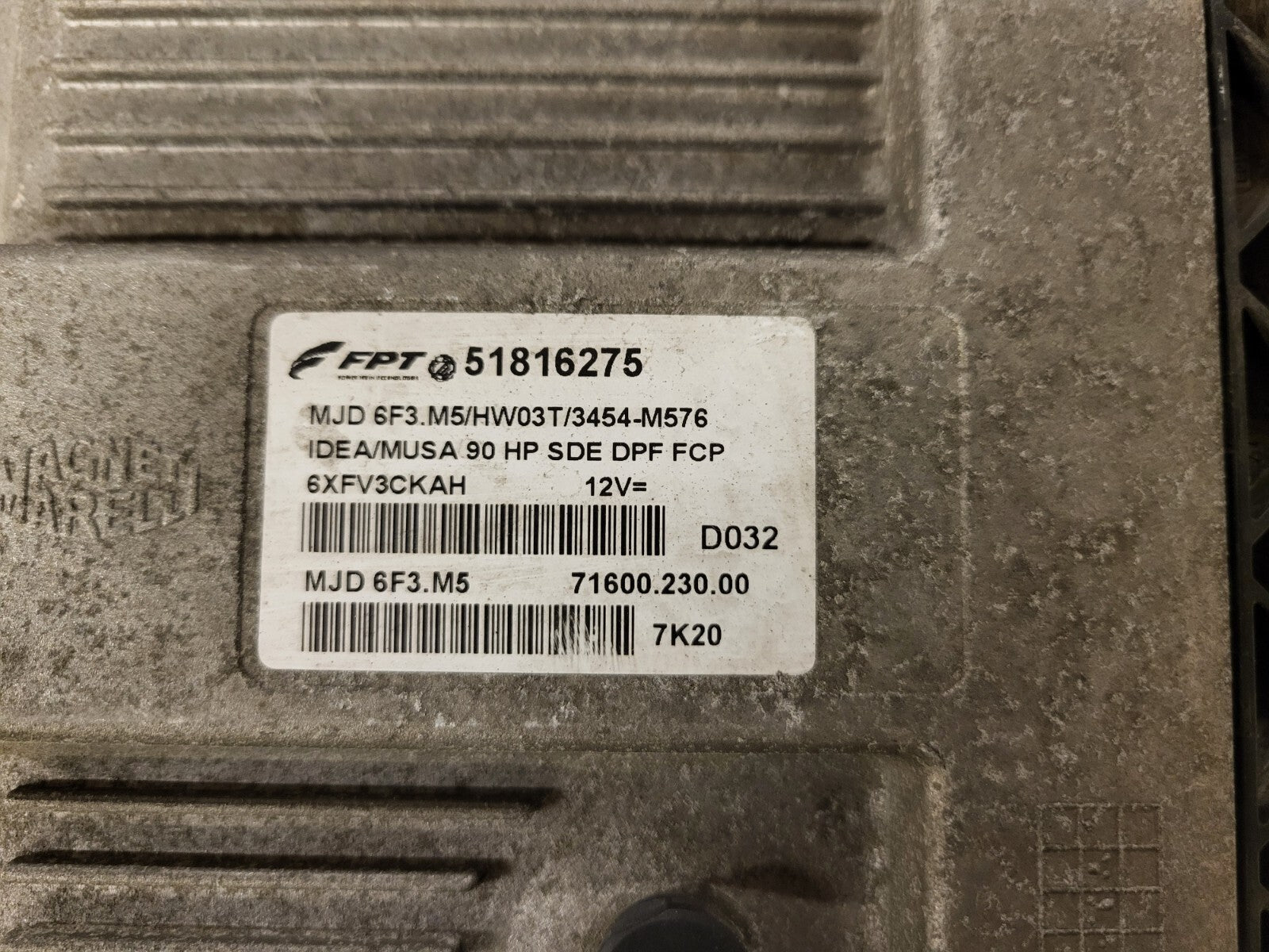 LANCIA MUSA ECU / 51816275 / MJD 6F3.M5 / 71600.230.00 / HW03T / MAGNETI MARELLI
