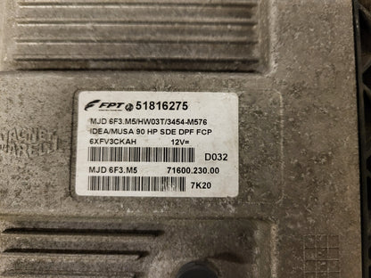 LANCIA MUSA ECU / 51816275 / MJD 6F3.M5 / 71600.230.00 / HW03T / MAGNETI MARELLI