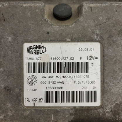 Fiat 600 1.1 ECU / IAW 4AF.M7 / 73501877 / HW204 / 61600.627.02