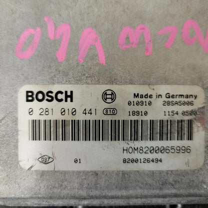 Volvo S40 V40 ECU / 0281010441 / HOM8200065996 / 8200126494 / BOSCH