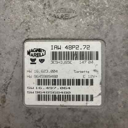 PEUGEOT CITROEN ECU / IAW 48P2.72 / SW 9648568480 / HW 9645989480 / MARELLI