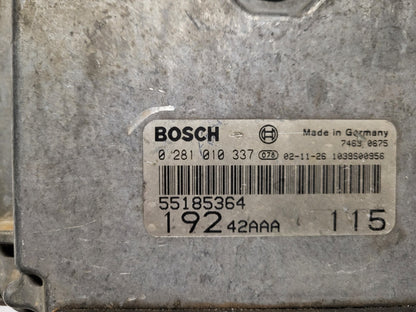 Fiat Stilo 1.9 JTD ECU / 0281010337 / 55185364 / BOSCH