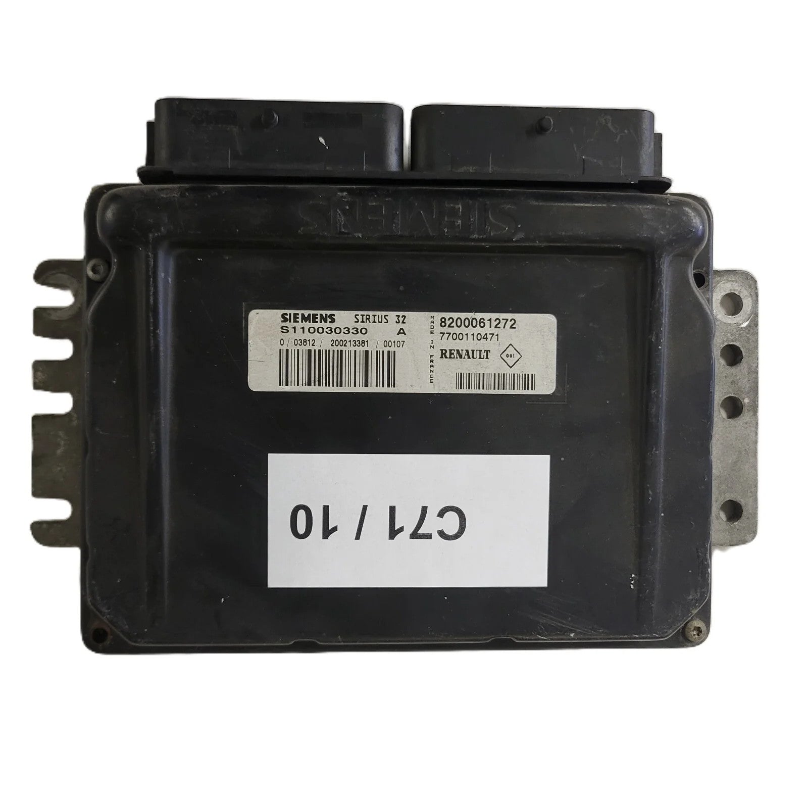 RENAULT KANGOO ECU / S110030330A / 8200061272 / 7700110471 / SIRIUS 32 / SIEMEN