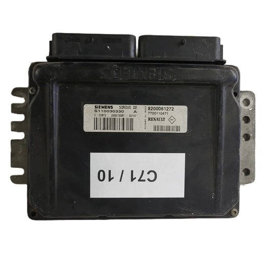RENAULT KANGOO ECU / S110030330A / 8200061272 / 7700110471 / SIRIUS 32 / SIEMEN