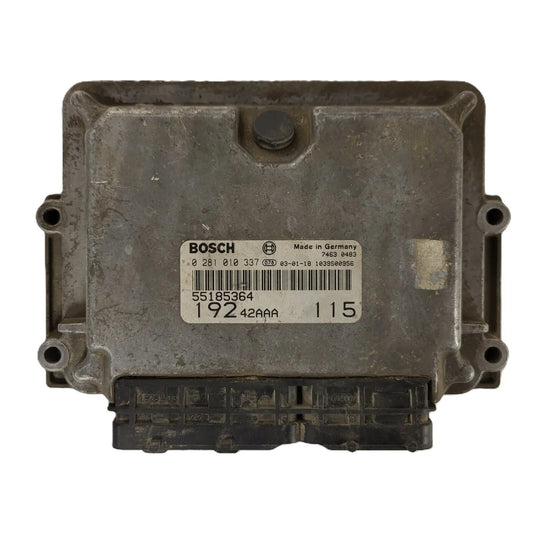 Fiat Stilo 1.9 JTD ECU / 0281010337 / 55185364 / BOSCH
