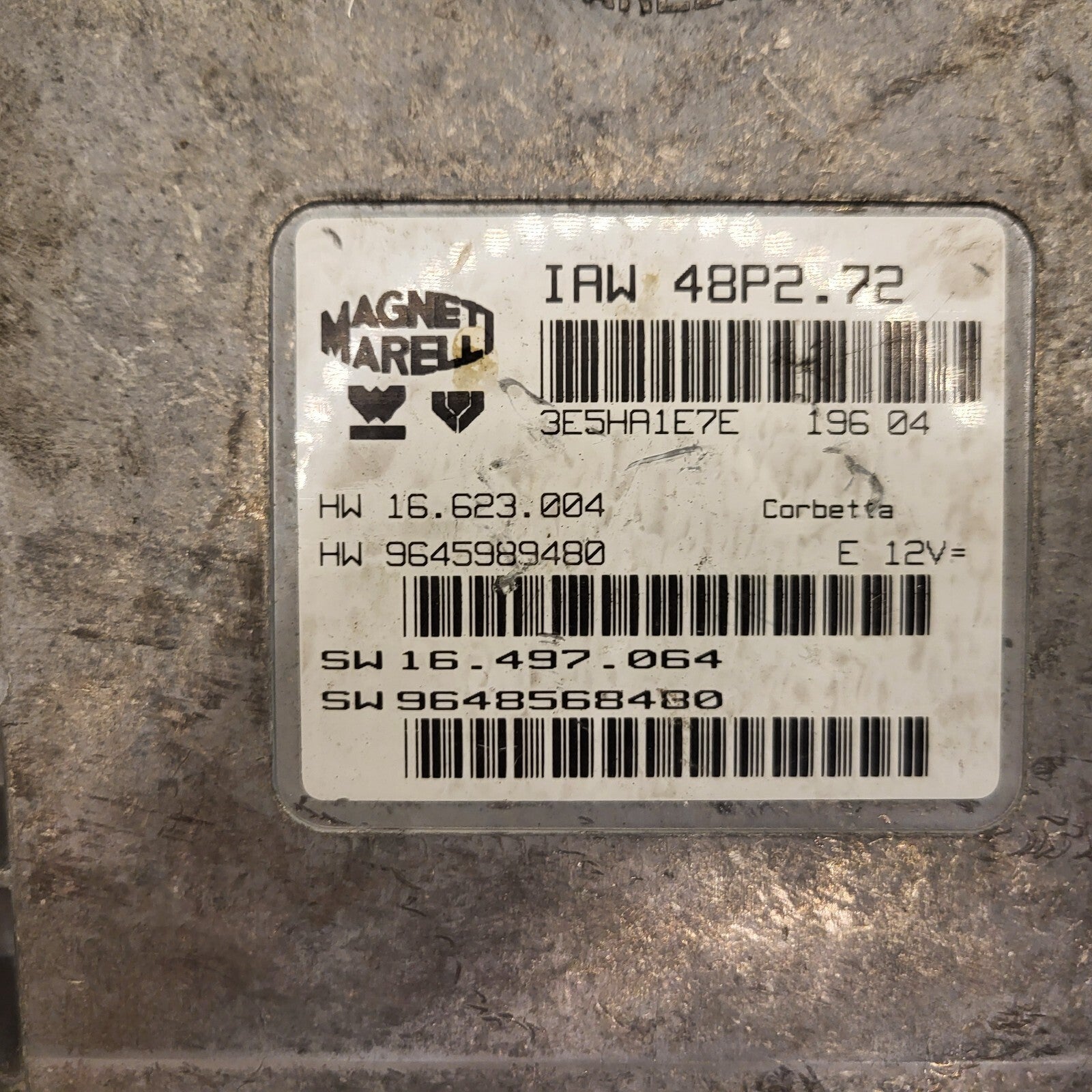 PEUGEOT CITROEN ECU / IAW 48P2.72 / SW 9648568480 / HW 9645989480 / MAGNETI MARE