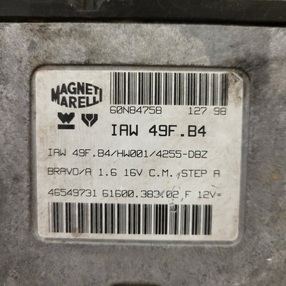 FIAT BRAVO ECU / IAW 49F.B4 / 46549731 / HW001 / 61600.383.02 / MAGNETI MARELI