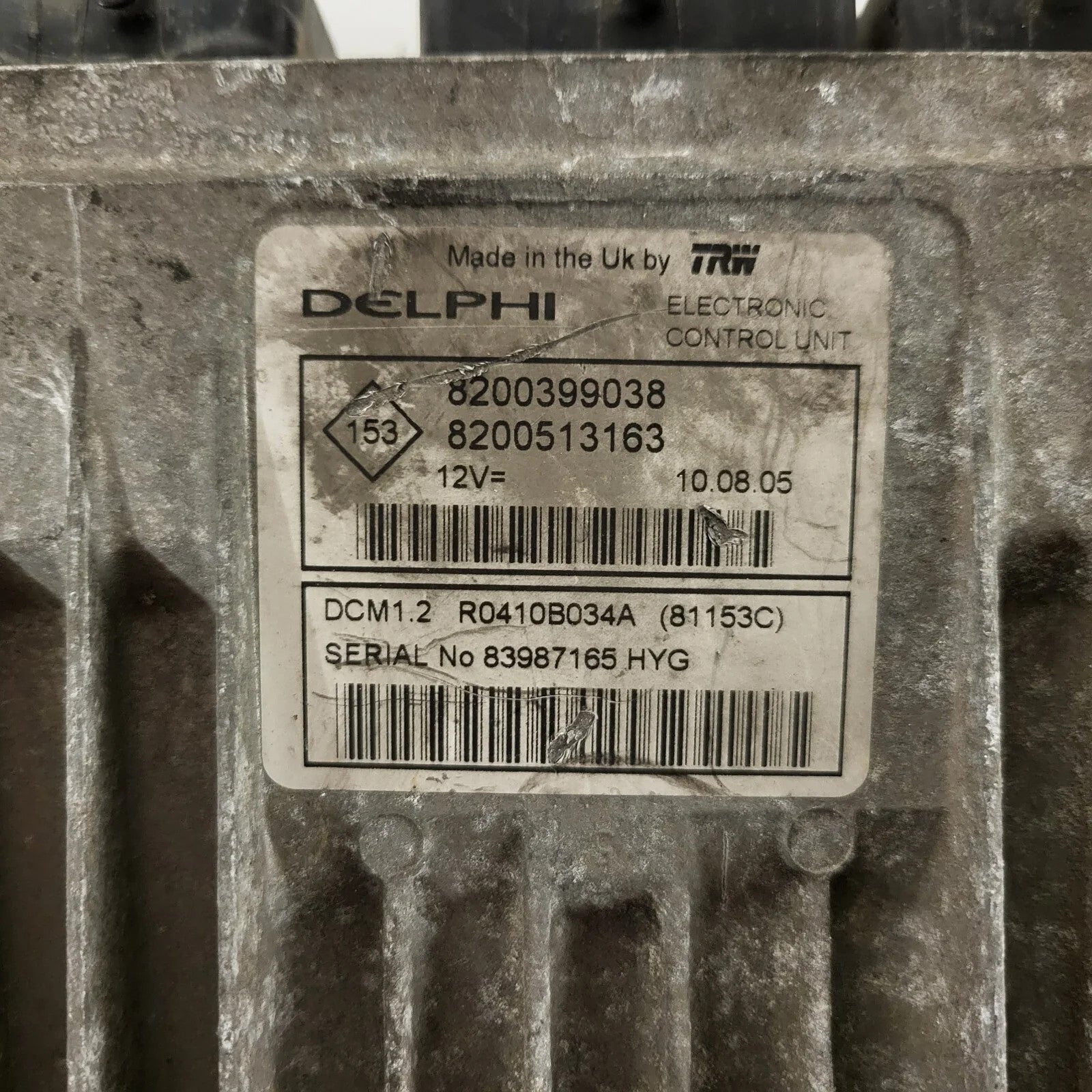 Renault ECU / 8200399038 / 8200513163 / R0410B034A / DELPHI