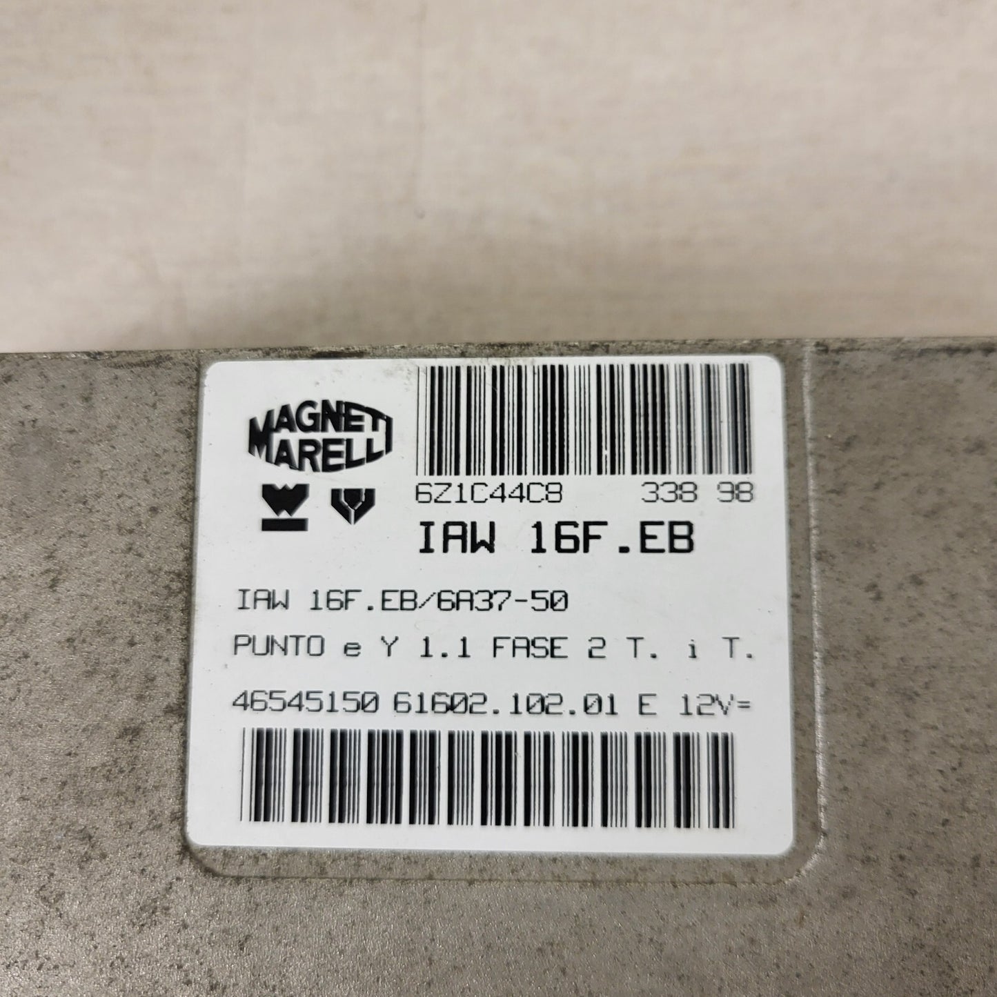 FIAT PUNTO LANCIA Y ECU / IAW 16F.EB / 46545150 / 61602.102.01 / MAGNETI MARELLI