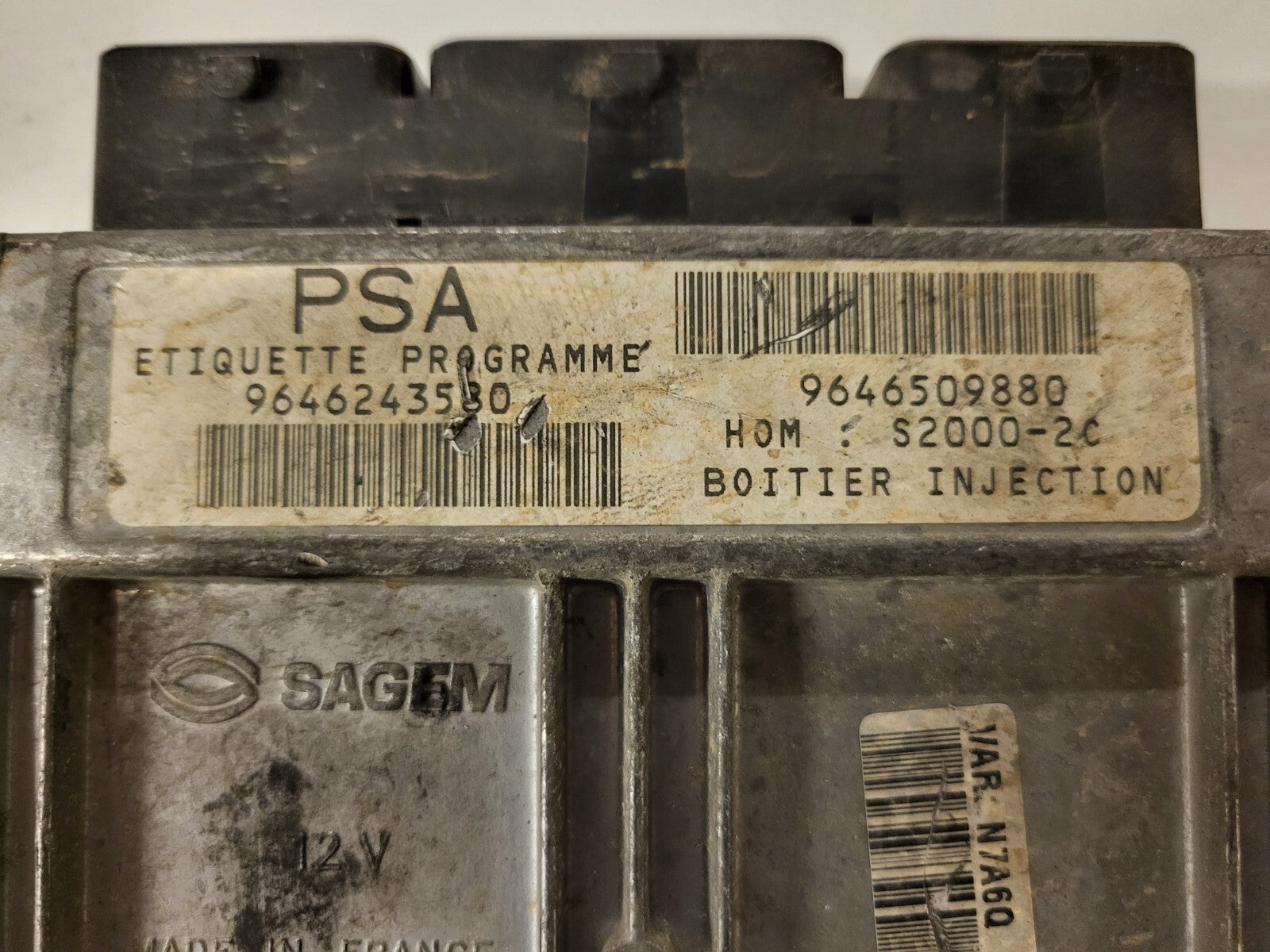 CITROEN XSARA ECU / 9646243580 / 9646509880 / 21647426-6 / S2000-2C / SAGEM
