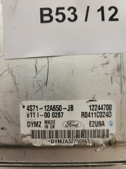 FORD MONDEO ECU / 4S71-12A650-JB / R0411C024D / 12244700 / DYMZ