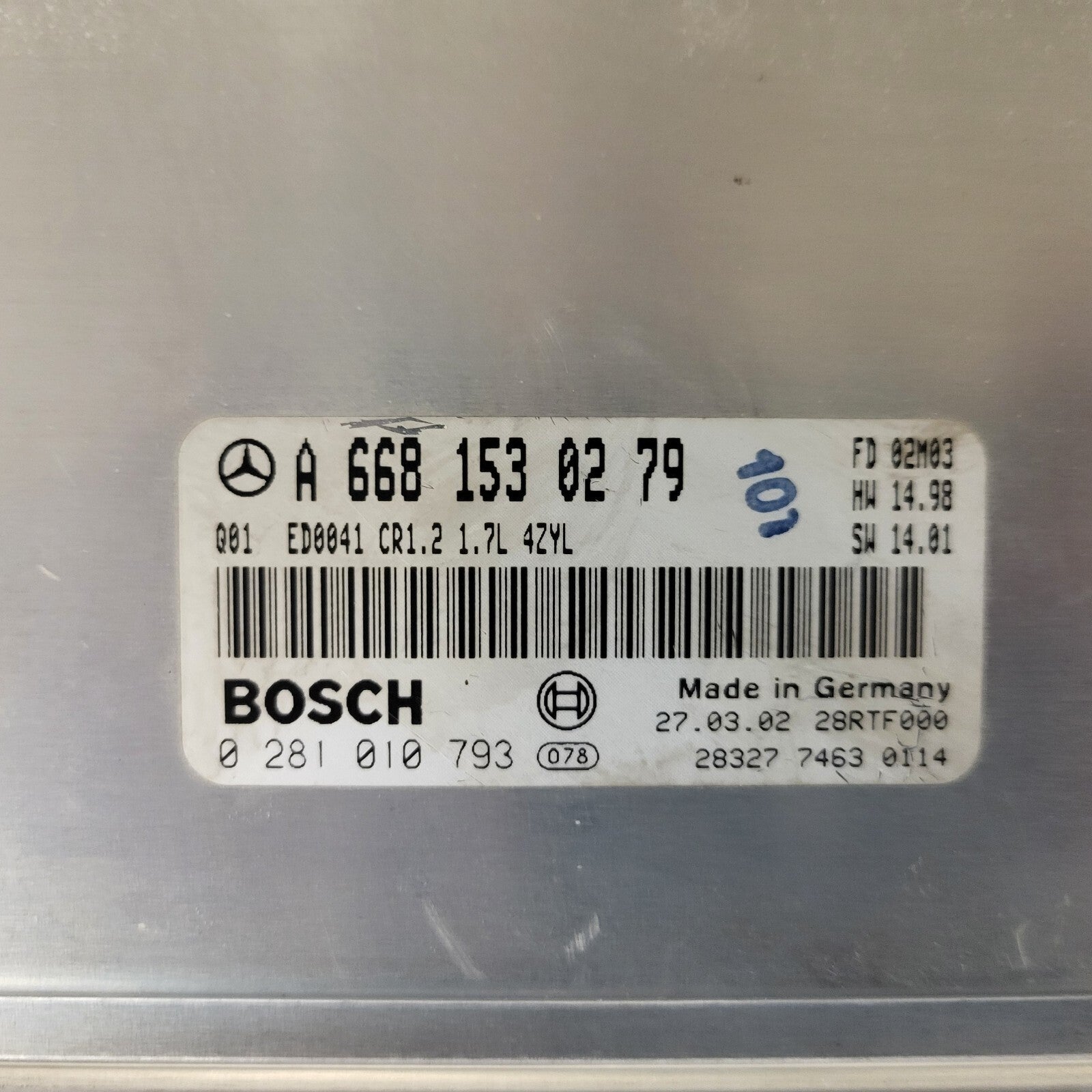 MERCDES BENZ ECU / A6681530279 / 0281010793 / ED0041 CR1.2 / BOSCH