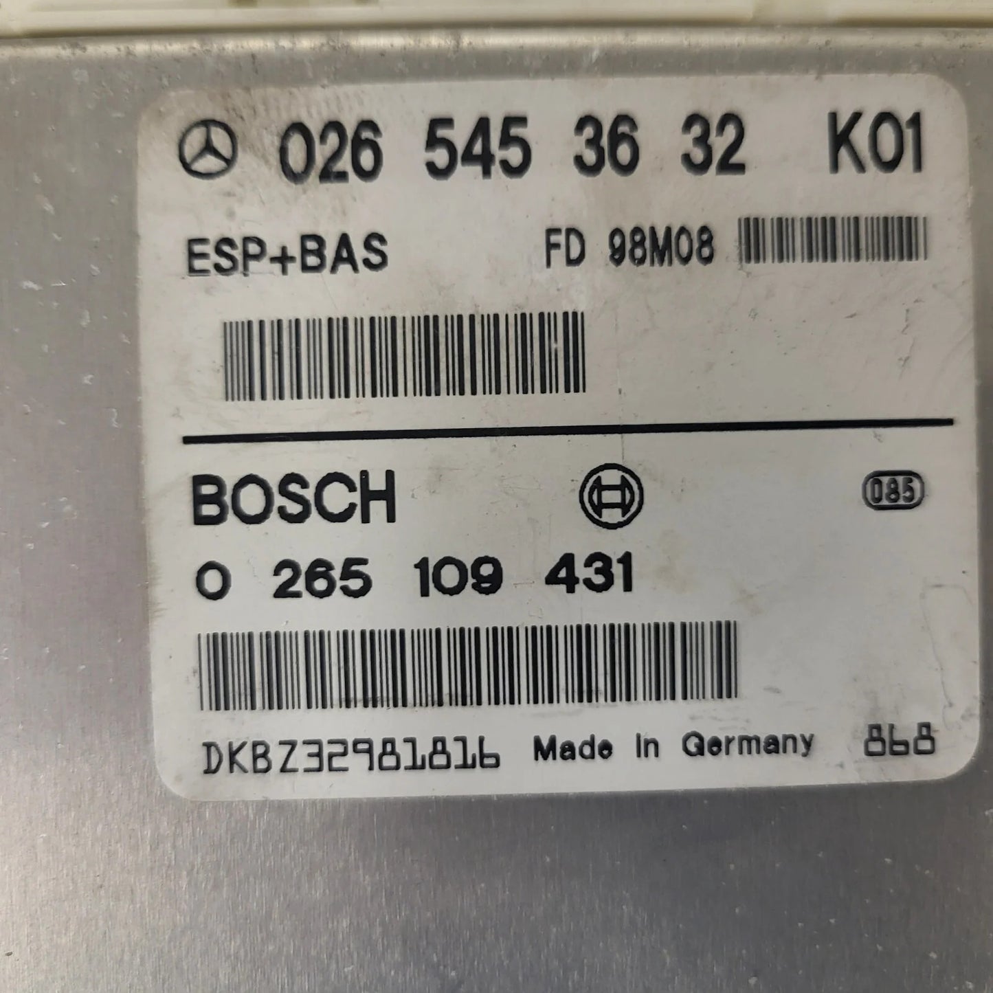 MERCDES BENZ ECU / 0265453632 / 0265109431 / BOSCH / ESP+BA