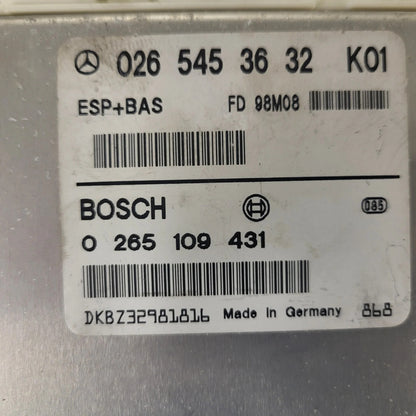 MERCDES BENZ ECU / 0265453632 / 0265109431 / BOSCH / ESP+BA