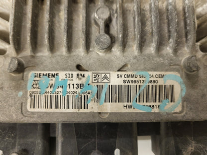 CITROEN C2 1.4 HDI ECU / 5WS40113B-T / 9651399880 / 9647568180 / SID804 /SIEMENS
