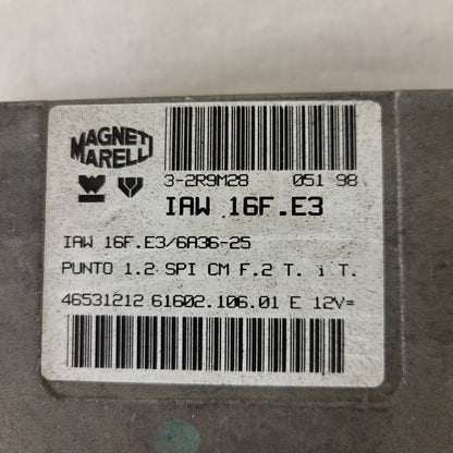 FIAT PUNTO 1.2 ECU / 16F.E3 / 46531212 / 61602.106.01 / MAGNETI MARELLI