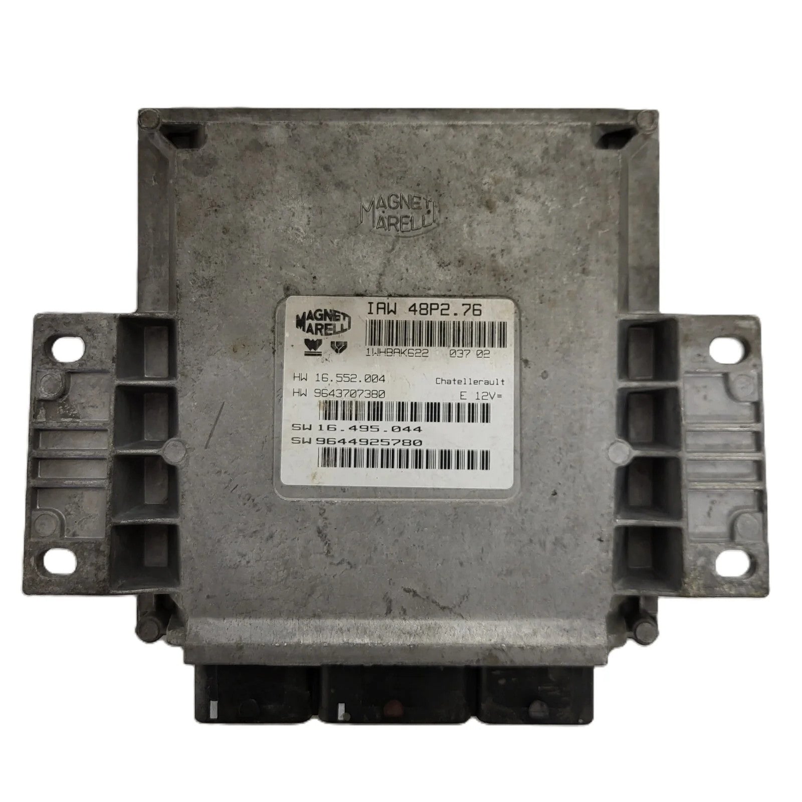 PEUGEOT 206 ECU / IAW 48P2.76 / 9643707380 / 9644925780 / MAGNETI MARELLI