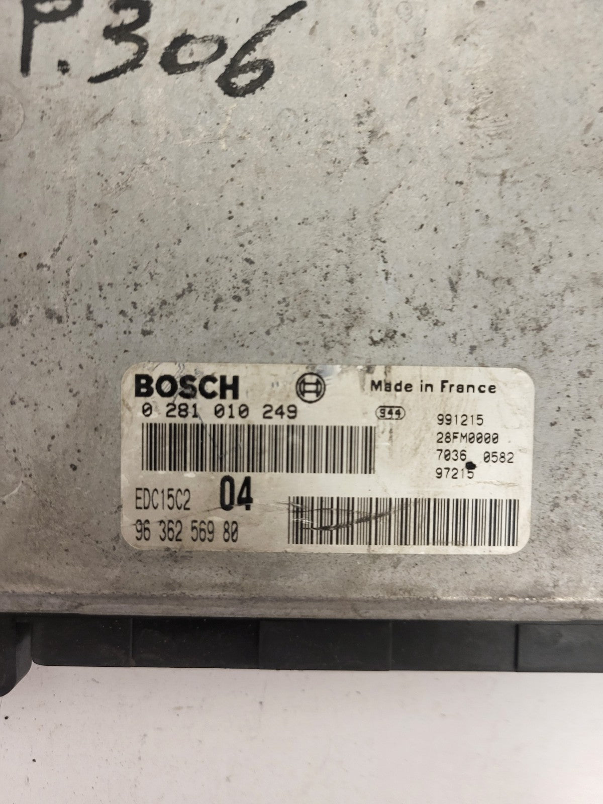 Peugeot Citroen ECU / 0281010249 / 9636256980 / EDC15C2 / BOSCH