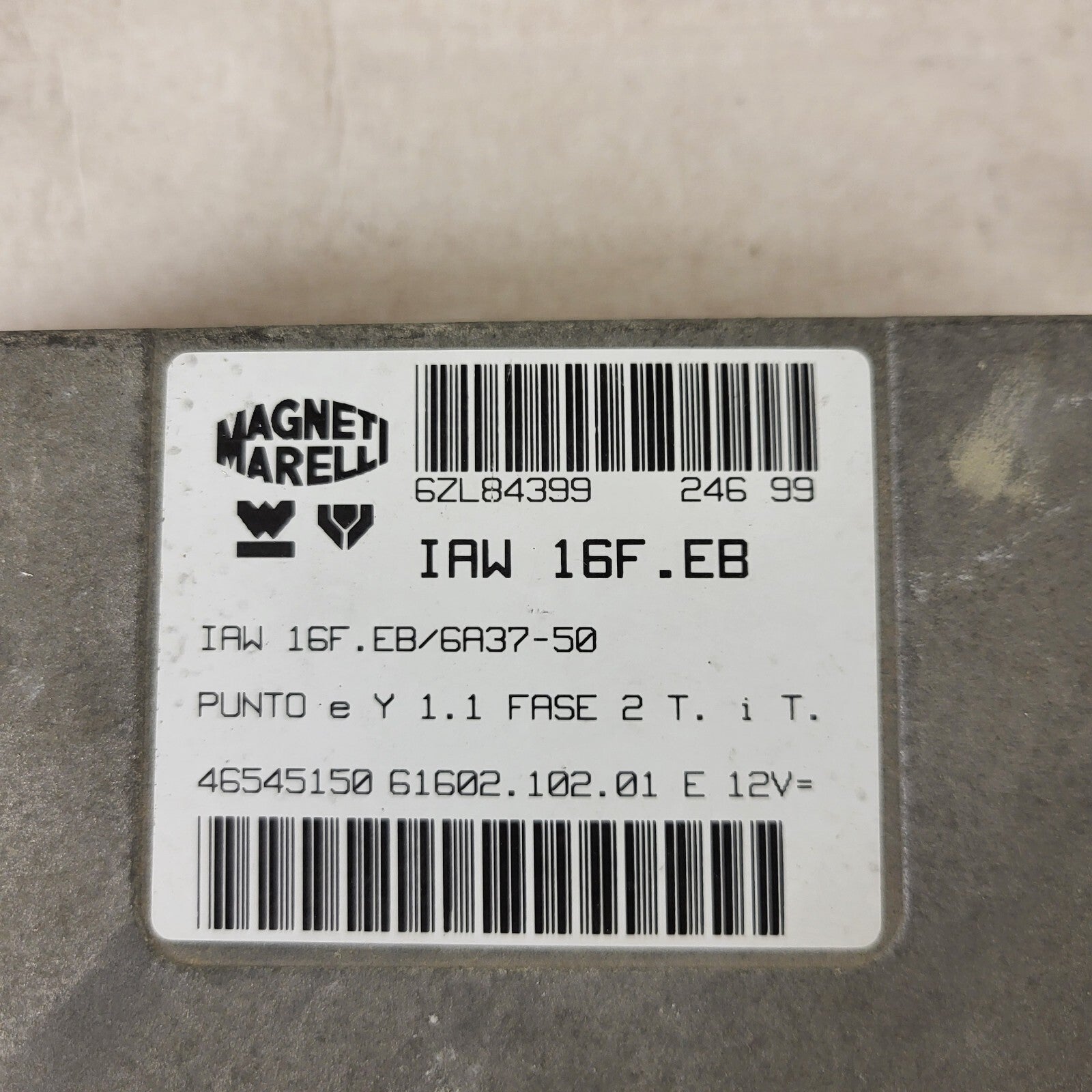 FIAT PUNTO LANCIA Y ECU / IAW 16F.EB / 46545150 / 61602.102.01 / MAGNETI MARELLI