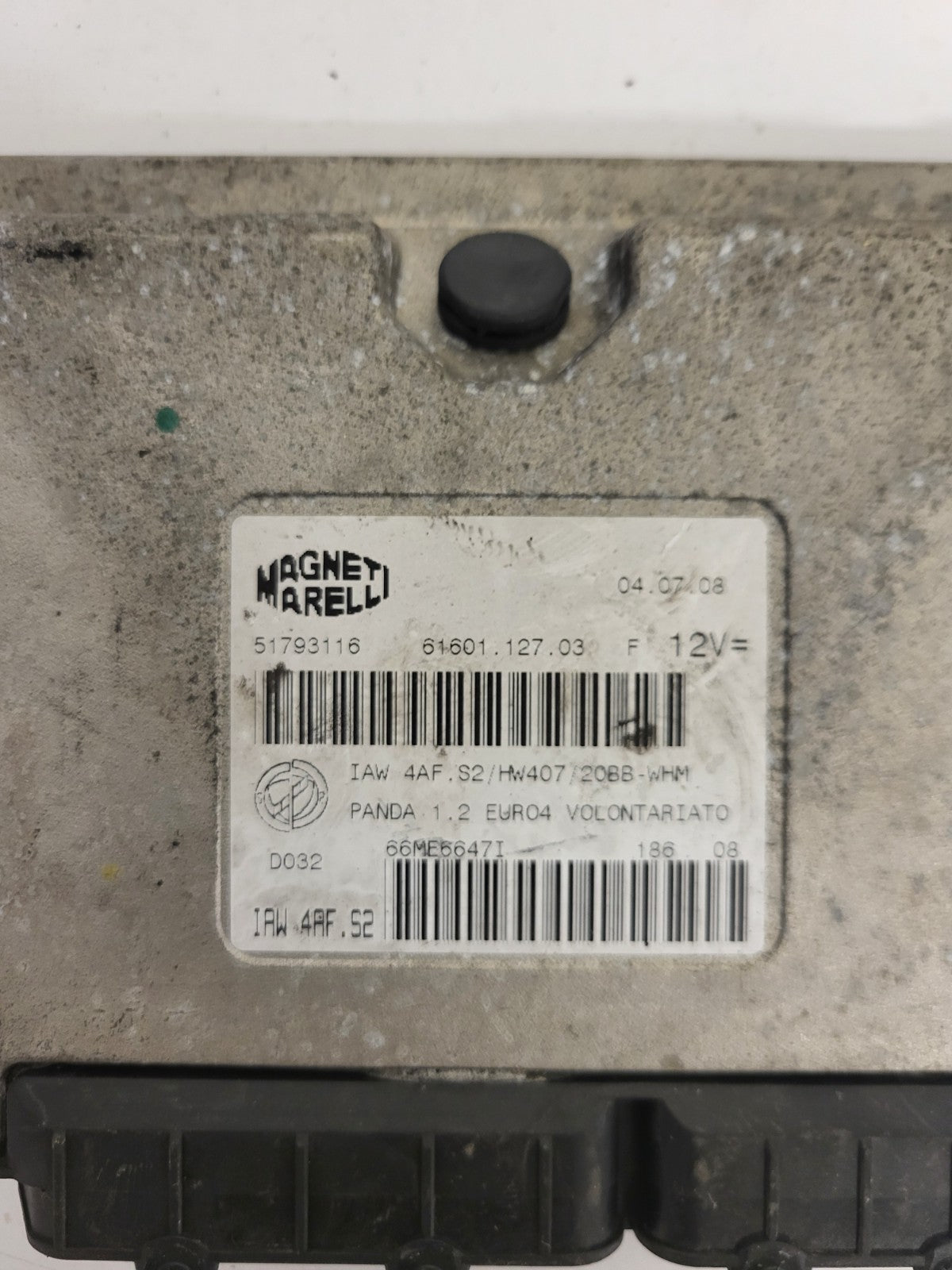 FIAT PANDA 1.2 ECU / 51793116 / IAW 4AF.S2 / HW407 / 61601.127.03 / MAGNETI MARE