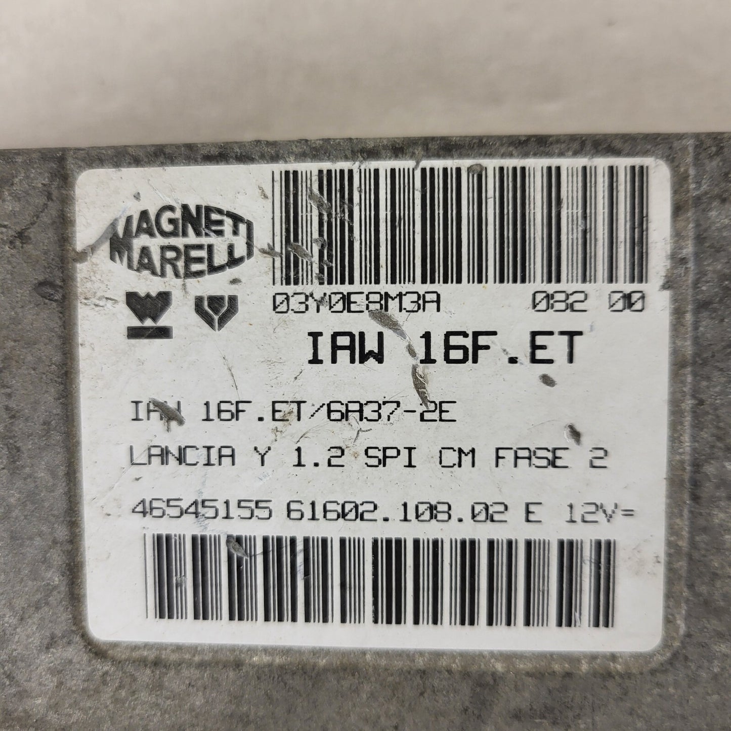 LANCIA Y 1.2 ECU / IAW 16F.ET / 46545155 /61602.108.02 / MAGNETI MARELLI