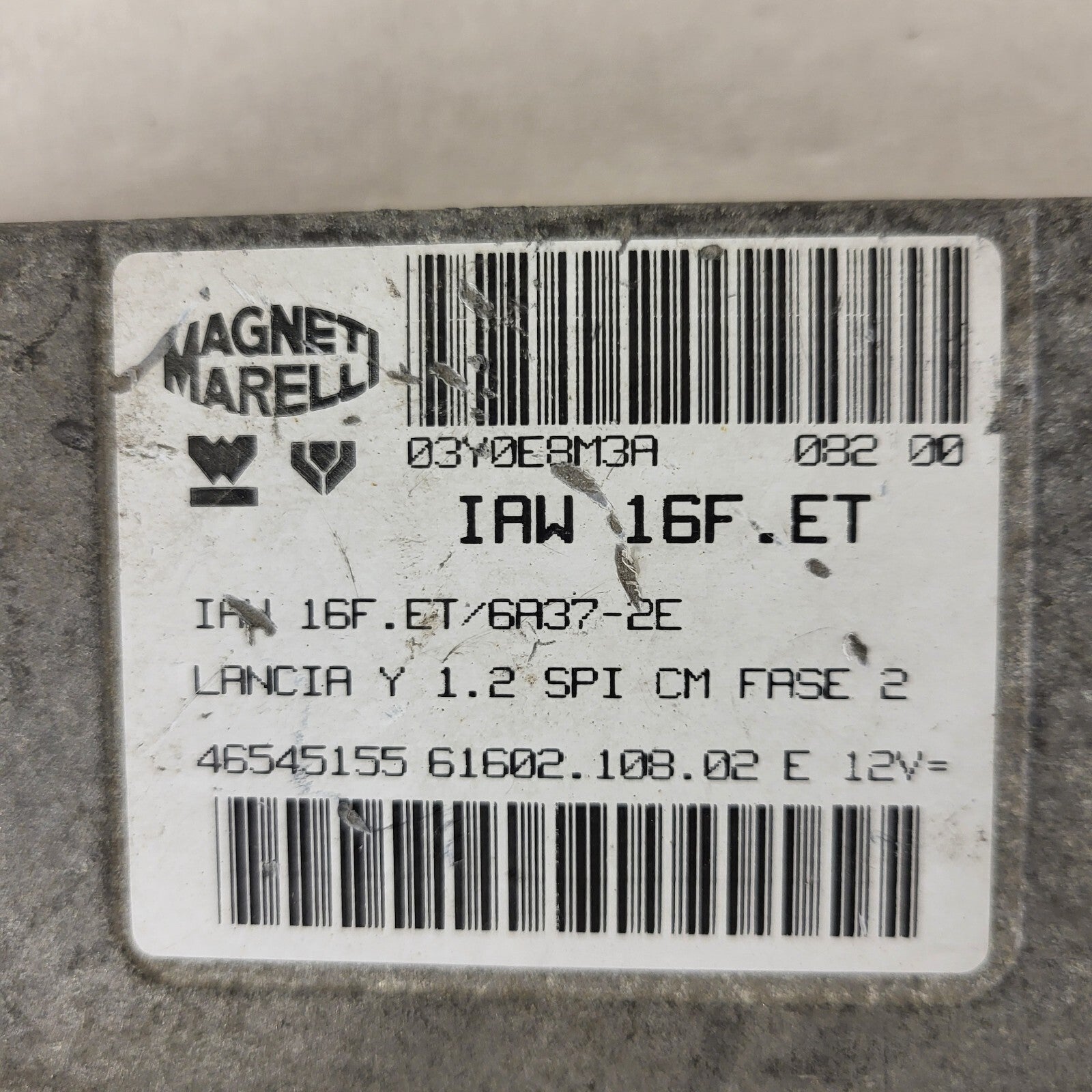 LANCIA Y 1.2 ECU / IAW 16F.ET / 46545155 /61602.108.02 / MAGNETI MARELLI
