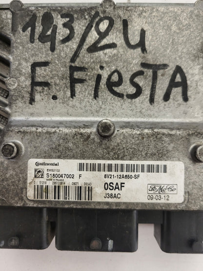 FORD FIESTA ECU / 8V21-12A650-SF / S180047002 / S180047002F / 38JAC / 0SAF
