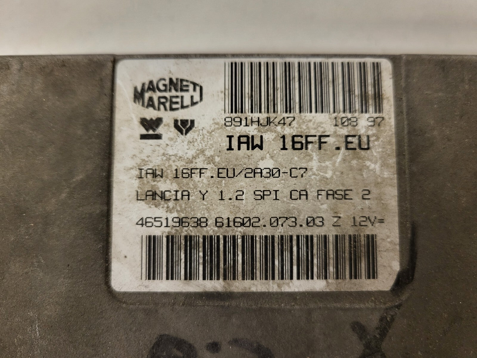LANCIA Y 1.2 ECU / IAW 16FF.EU / 46519638 / MAGNETI MARELLI