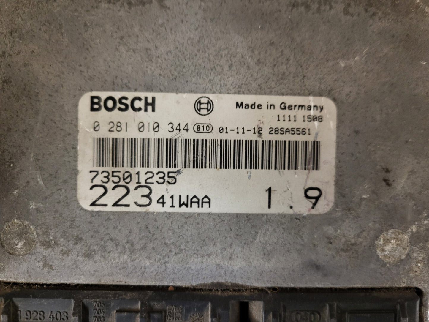 Fiat DOBLO 1.9 ECU / 0281010344 / 73501235 / BOSCH