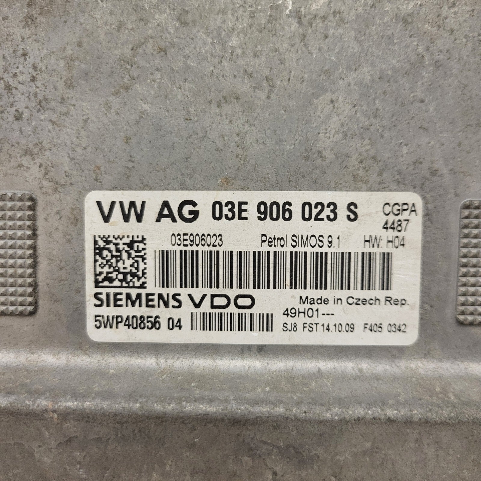 SKODA ROOMSTER 1.2 ECU / 03E906023S / 5WP40856 04 / SIMOS 9.1 / SIEMENS