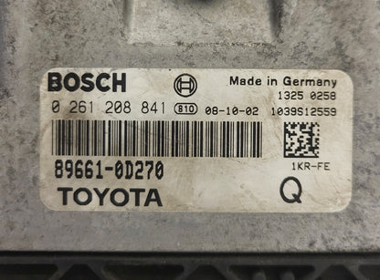TOYOTA YARIS 1KR-FE ECU / 0261208841 / 89661-0D270 / BOSCH