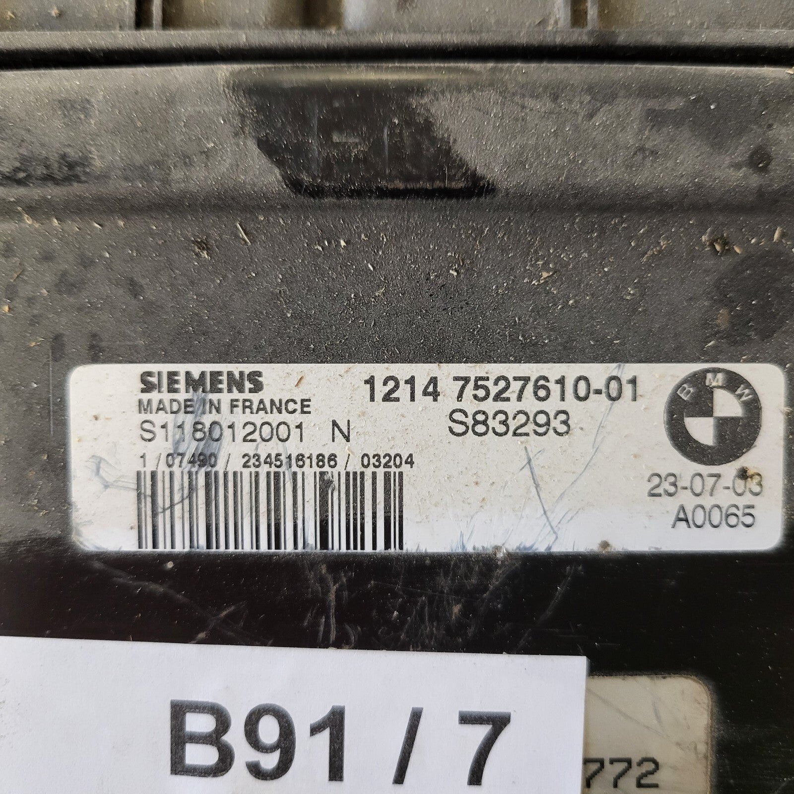 MINI COOPER 1.6 ECU / S118012001N / 1214752761001 / SIEMENS