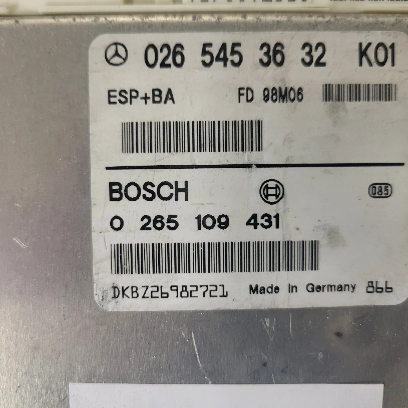 MERCDES BENZ ECU / 0265453632 / 0265109431 / BOSCH / ESP+BA