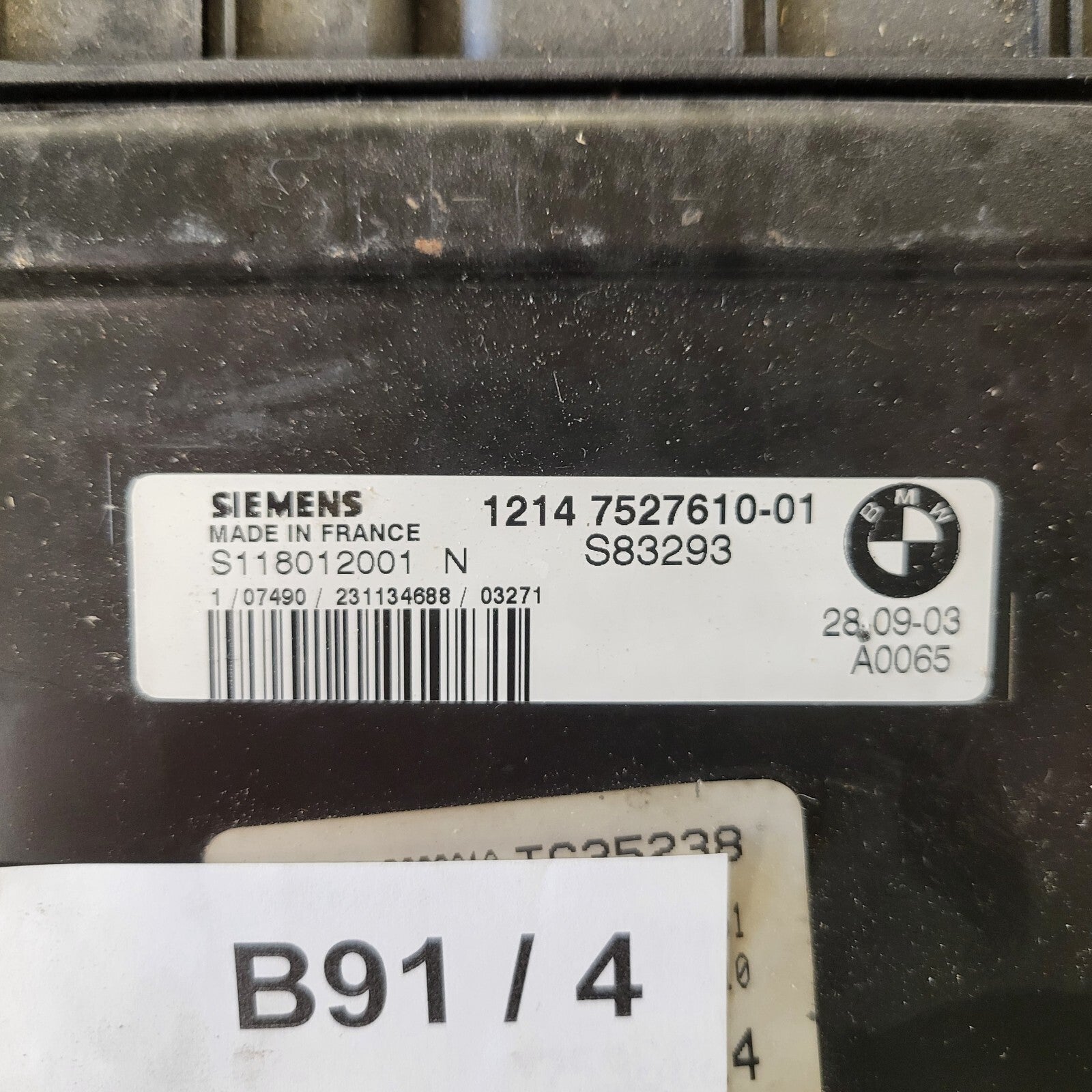 MINI COOPER 1.6 ECU / S118012001N / 1214752761001 / SIEMENS