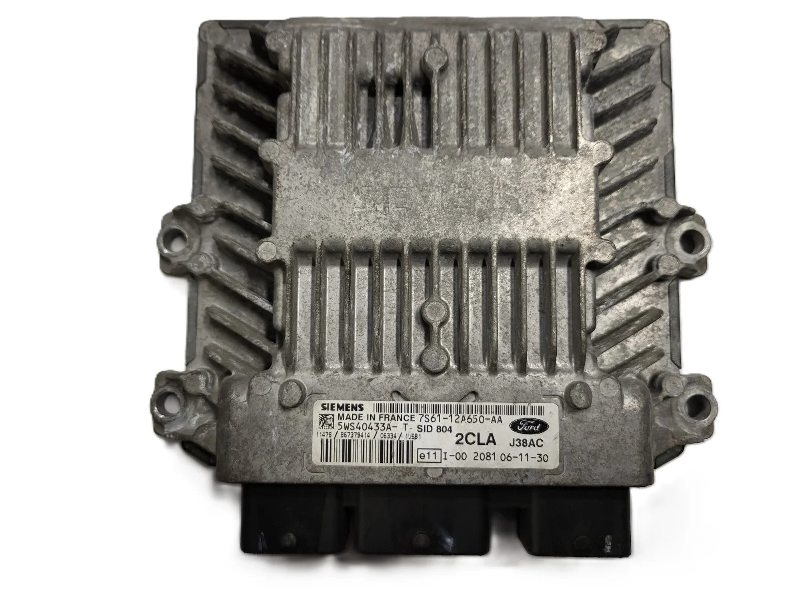FORD FIESTA ECU / 7S61-12A650-AA / 5WS40433A-T / 2CLA / SID804 / J38AC SIEMENS