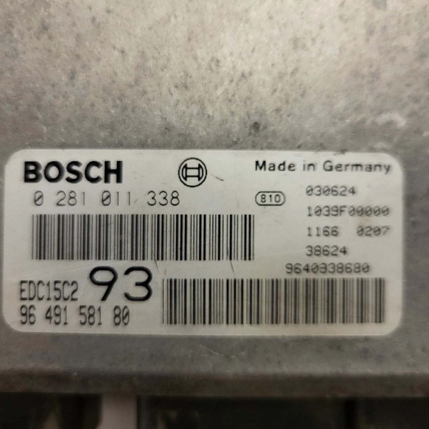 PEUGEOT 406 ECU / 0281011338 / EDC15C2 / 9649158180 / BOSCH