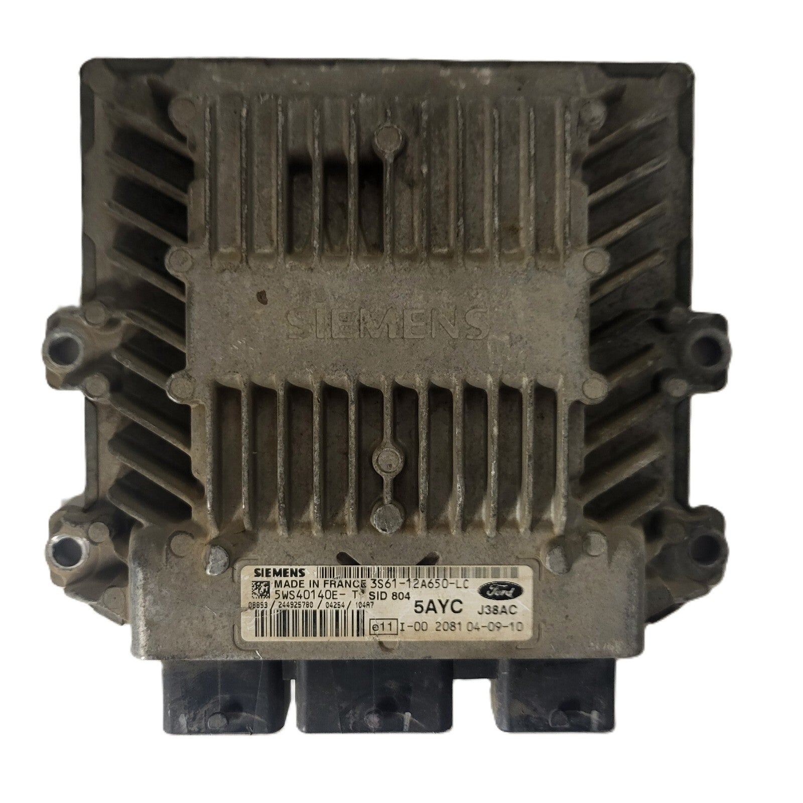 FORD FIESTA ECU / 3S61-12A650-LC / 5WS40140E-T / 5AYC / SID804 / J38A SIEMENS