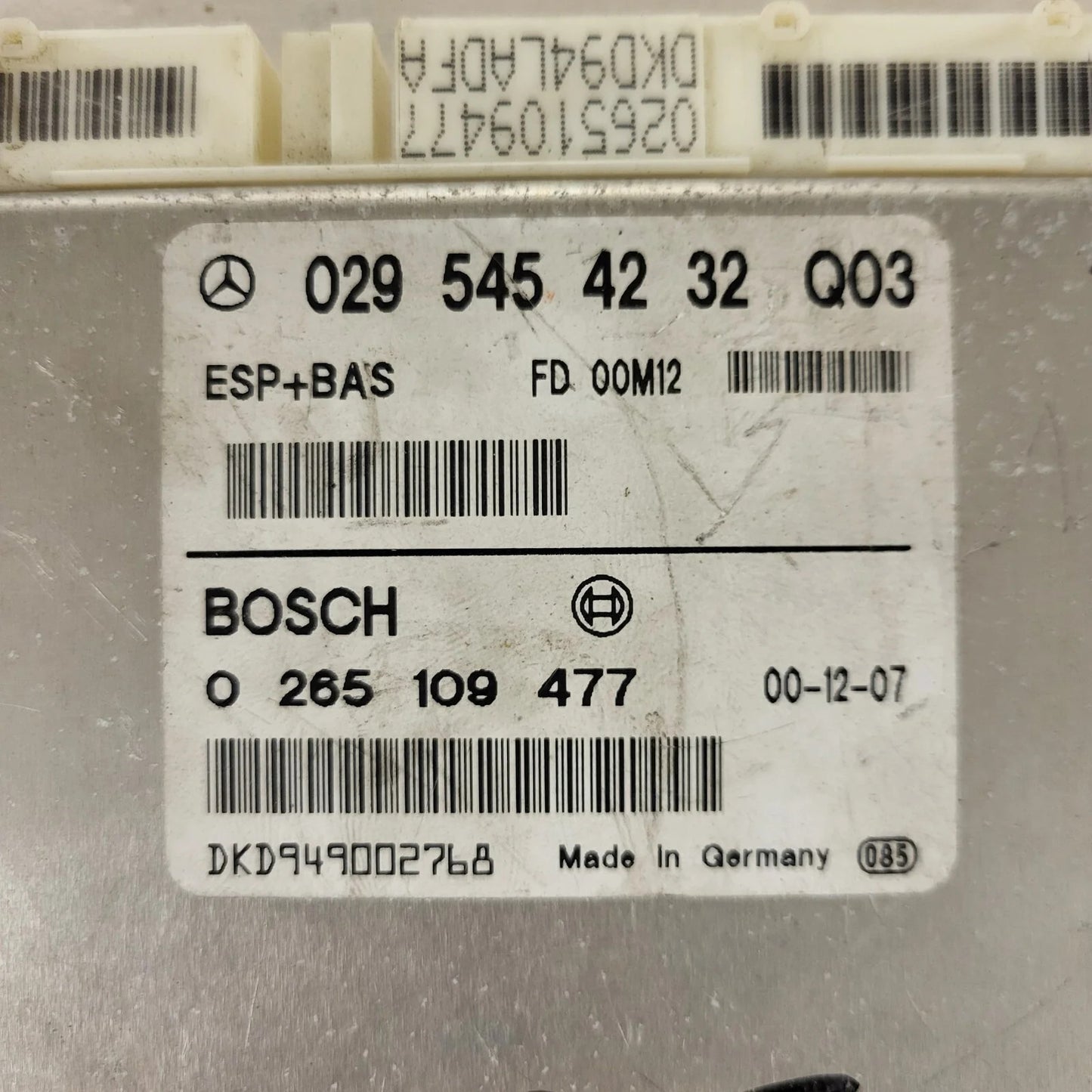 Mercedes A-Class W168 ESP ECU / 0295454232 / 0265109477 / BOSCH