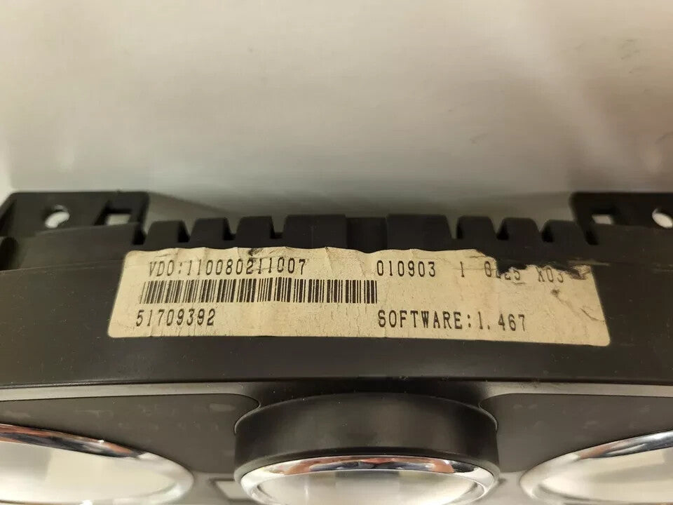 LANCIA YPSILON DIESEL 51709392 QUADRO STRUMENTI CONTACHILOMETRI TACHIMETRO