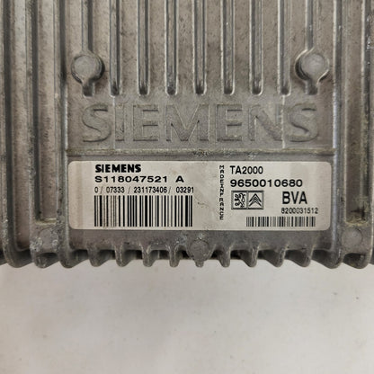 CITROEN C3 ECU / S118047521A / 9650010680 / TA2000 / BVA / SIEMENS