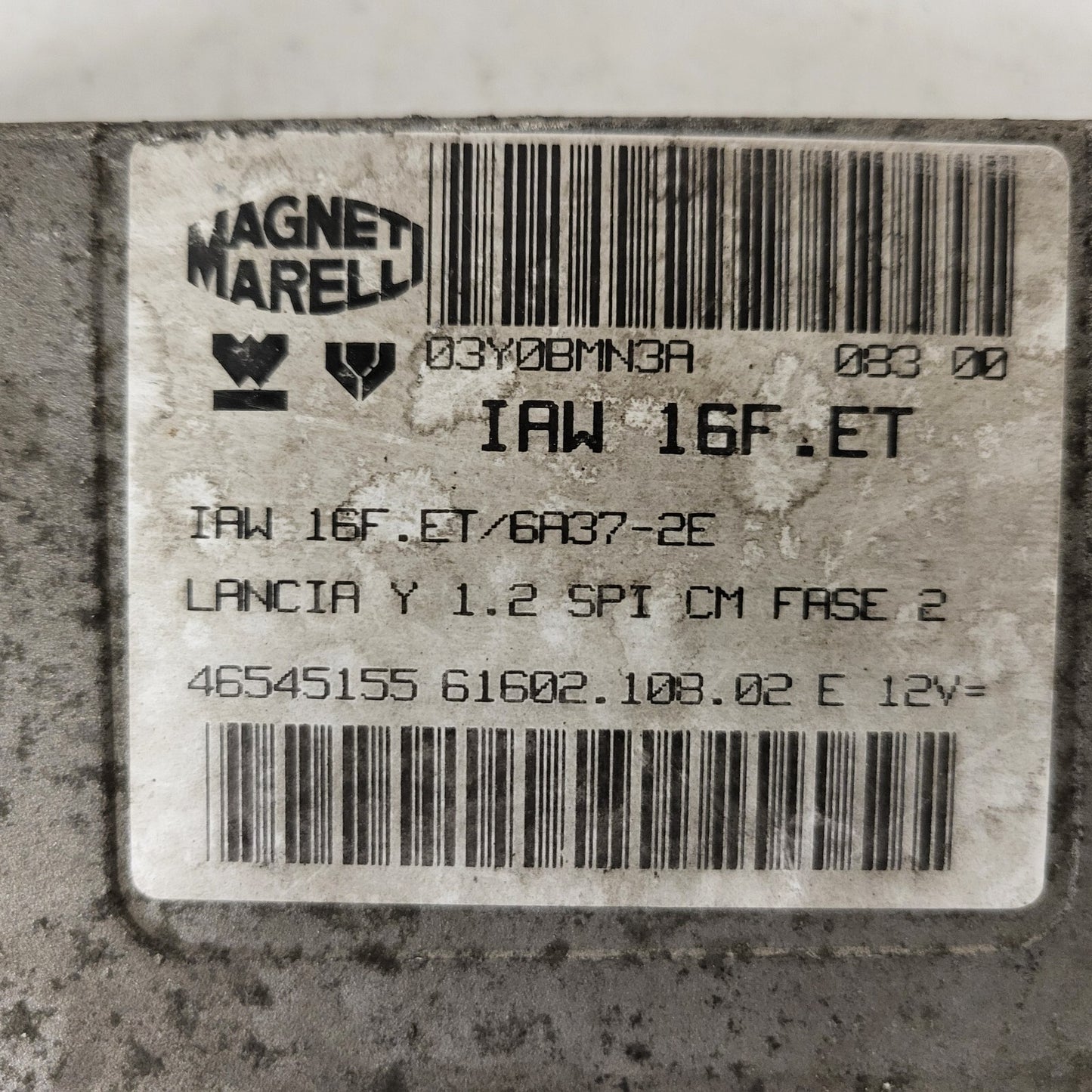 LANCIA Y 1.2 ECU / IAW 16F.ET / 46545155 /61602.108.02 / MAGNETI MARELLI