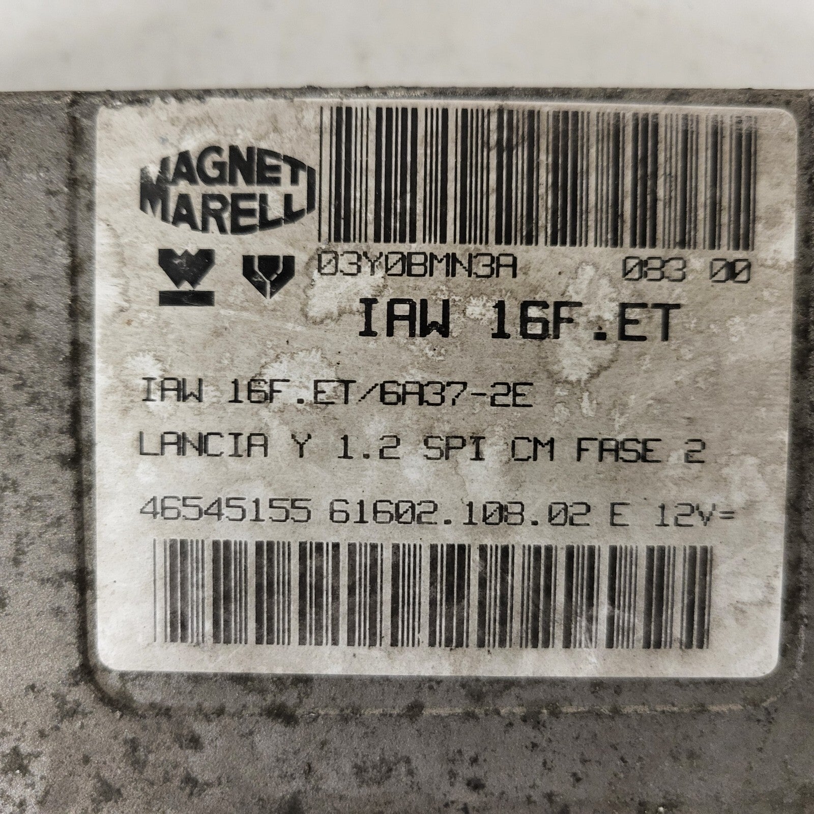 LANCIA Y 1.2 ECU / IAW 16F.ET / 46545155 /61602.108.02 / MAGNETI MARELLI