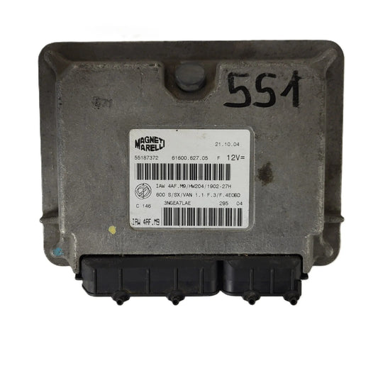 Fiat Seicento 600 ECU / 55187372 / IAW 4AF.M9 / 61600.627.05 / MAGNETI MARELLI