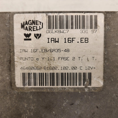 FIAT PUNTO LANCIA Y 1.1 ECU / IAW 16F.EB / 46480662 / IAW16F.EB / MAGNETI MAREL
