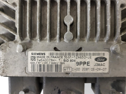 FORD ECU / 3S61-12A650-JE / 5WS40078H-T / 9PPE / SID 804 / SIEMENS