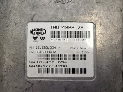 PEUGEOT CITROEN ECU / IAW 48P2.72 / SW 9647714780 / HW 9645989480 / MAGNETI MARE