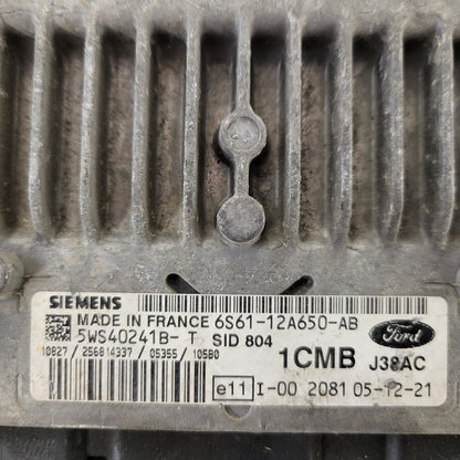 FORD FIESTA ECU / 6S61-12A650-AB / 1CMB / 5WS40241B-T / J38AC / SID804