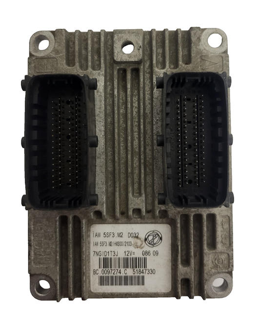 FIAT PUNTO ECU / IAW5SF3.M2 / IAW 5SF3.M2 / 51847330 / HW300 / 61601.099.08