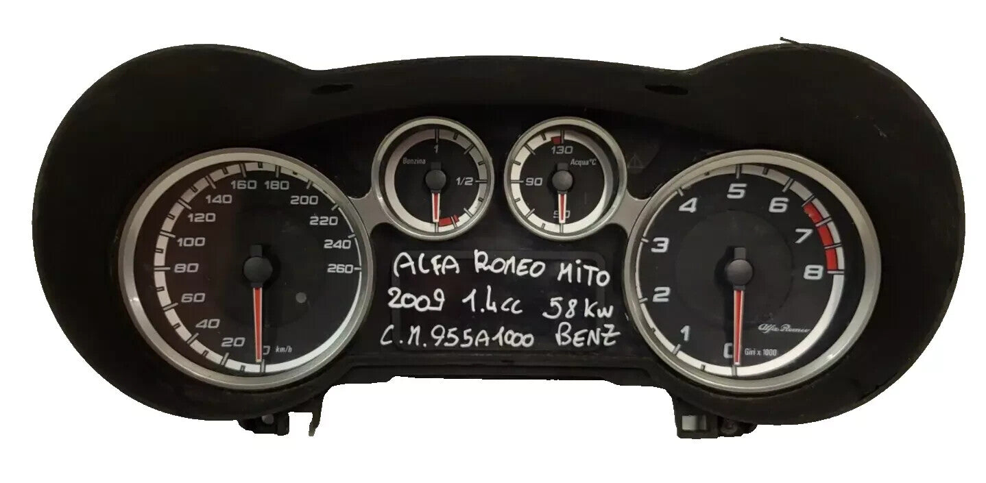 ALFA MITO BENZINA QUADRO STRUMENTI CONTACHILOMETRI  50508526