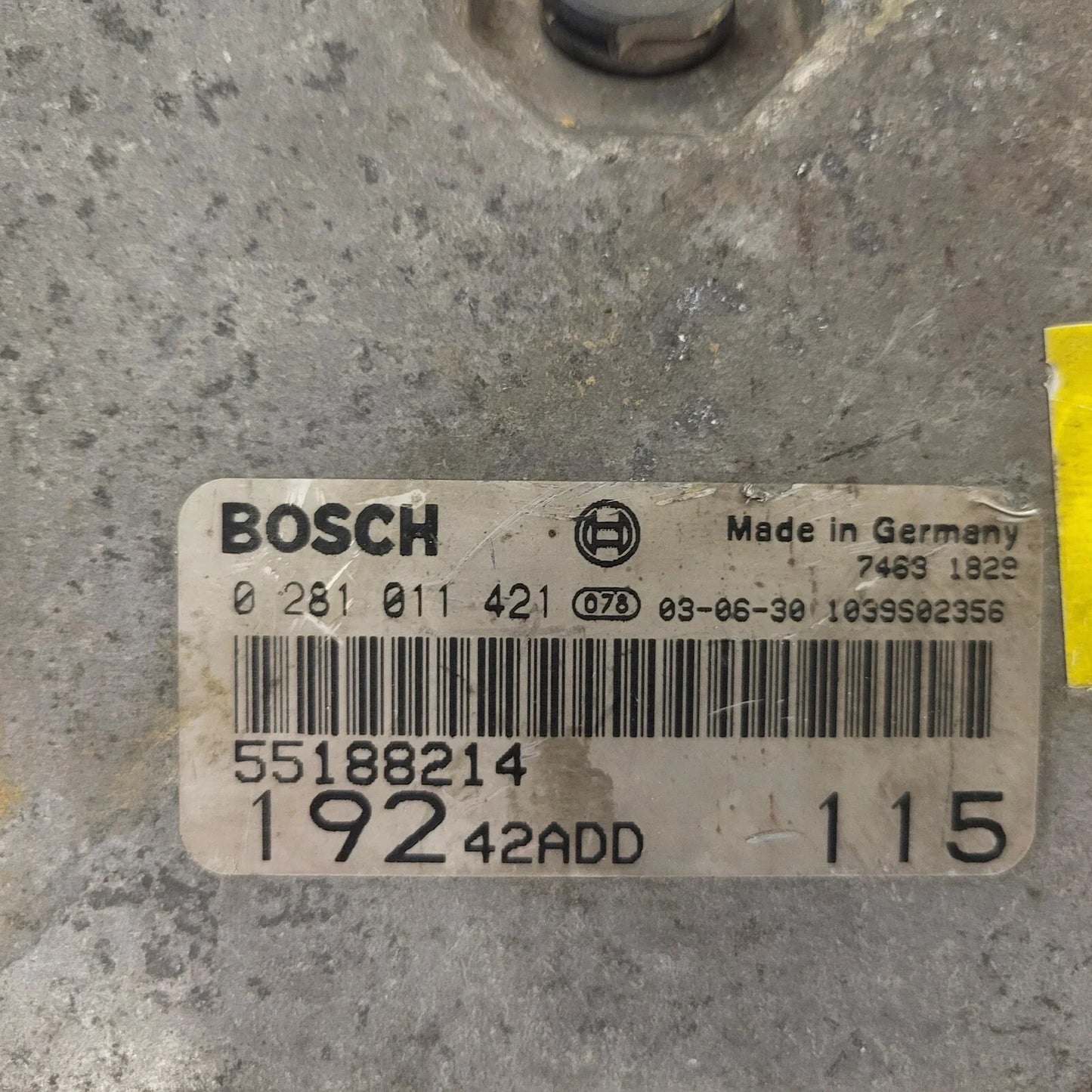 Fiat STILO 1.9 ECU / 0281011421 / 55188214 / BOSCH